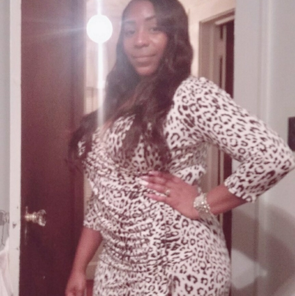 Leopard print wrap dress